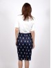 Impressionist Smile Face Print Super Stretchy Skirt